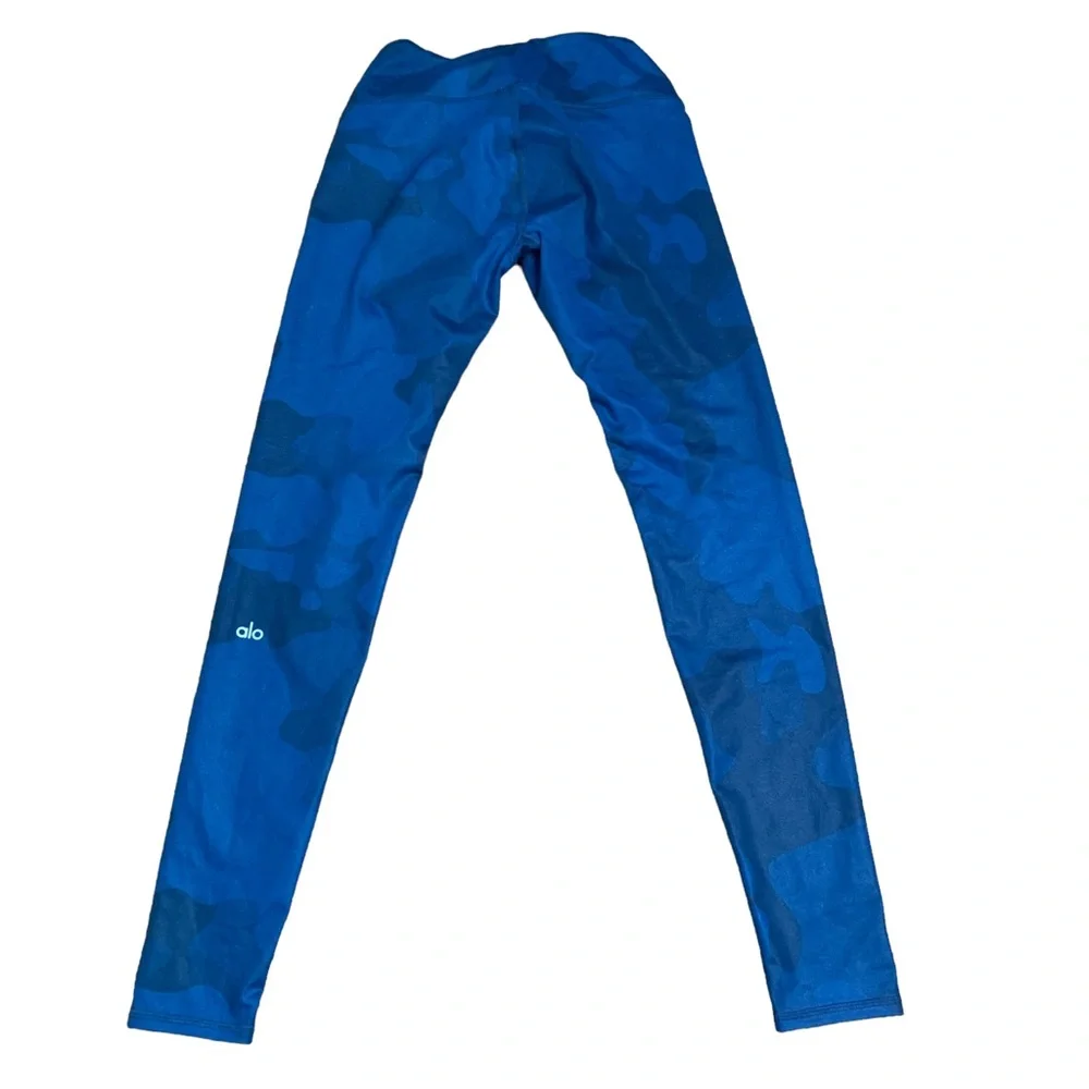 Alo Blue Camouflage Full 7/8 leggings Size S Women
